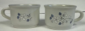 Vintage Covington Edition Steinzeug Japan 2er Set Becher/Schale blau & weiß - Bild 1 von 8
