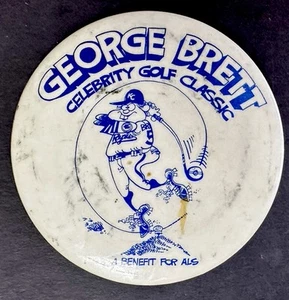 Mid 1980's George Brett Golf Classic Kansas City Royals Button ALS Benefit 3" - Picture 1 of 2