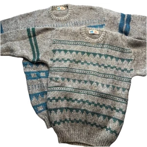 True Vintage Presto NK Knitwears New Kabir Wool Knitted Pattern Sweater Lot - 2 - Picture 1 of 9