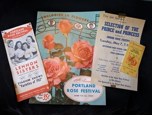 1957 Portland Rose Festival Oregon Lot Ticket Booklet, Official Program, Events - Picture 1 of 23