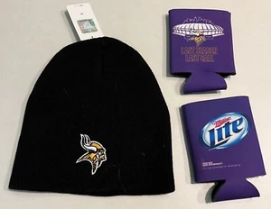 Minnesota Vikings Miller Lite Beanie Wintermütze Mütze schwarz Logo Einheitsgröße - Bild 1 von 6