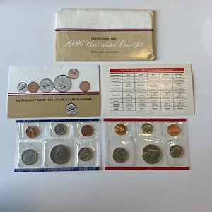 1986 Uncirculated Coin Set U.S Mint Original Government Packaging OGP - Picture 1 of 5