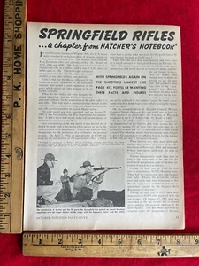 Vintage 1947 Magazine Article/Print Ad Springfield Rifles - Picture 1 of 4