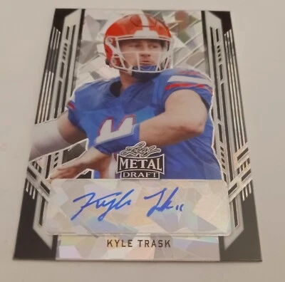 2021 KYLE TRASK Leaf Metal Draft Black Crystal ROOKIE AUTOGRAPH (4/10) MINT RC - Image 1 of 2