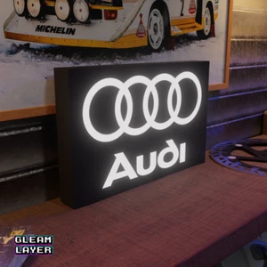 Letrero de luz LED vintage Audi caja de luz Rgb - Imagen 1 de 5