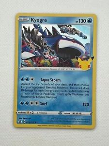 Pokemon 25th Anniversary Celebrations TCG Card 003/025 Kyogre Holo - Picture 1 of 1