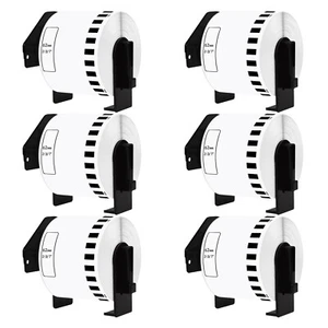 62mmx30.48m 6ROLLS Etiqueta de envío 2-3 / 7 "x100' Compatible Brother QL-800 DK-2205 - Imagen 1 de 24