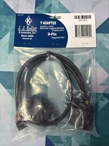 J.J. Keller 50101 ELD 9-Pin Y-Adapter Harness JBus 6-8 Electronic Logging Device - Picture 1 of 2