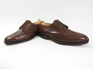 Church's Uomo Scarpe Completo Brogue UK 7.5 F USA 8.5 Eu 41.5 Marrone - Worn - Foto 1 di 11