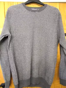 Primark Hombre Gris Blanco Manga Larga 100% Algodón Tejido Jersey Talla L - Imagen 1 de 7