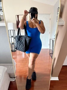 Women's Solid Cut Out Backless Sports Romper Sleeveless Yoga Gym Bodysuit - Picture 1 of 4