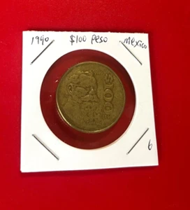 1990 $100 PESO MEXICO COIN - NICE WORLD COIN !!! - Picture 1 of 2