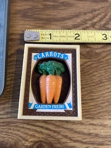 Imán vintage - zanahorias frescas de jardín - Imagen 1 de 2