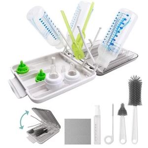 Baby Bottle Brush, 7 in 1 Travel Bottle Cleaner Kit with Silicone Bottle Brus - Picture 1 of 5