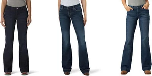 Wrangler Women's Retro Mae Wide Leg Trouser Jeans - Picture 1 of 15