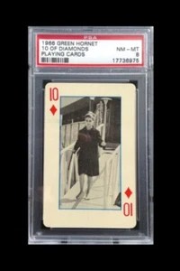 PSA 8 NM-MT 1966 GREEN HORNET PLAYING CARD 10 OF DIAMONDS (BRUCE LEE) - Picture 1 of 1