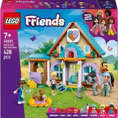 LEGO Friends Clínica veterinaria de caballos y mascotas 42651 Kit de construcción de juguetes 428 piezas Foto 1 de 4