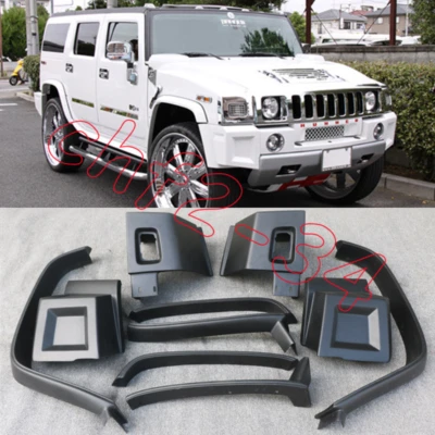 Para Hummer H2 BRANEW Estilo Mate Perfil Lateral Rueda Ceja Guardabarros Flare 2003-09 Foto 1 de 4