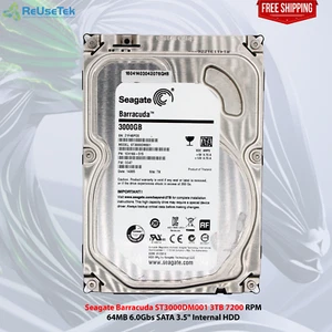 Seagate Barracuda ST3000DM001 3TB 7200 RPM 64MB 6.0Gbs SATA 3.5" Internal HDD - Afbeelding 1 van 5
