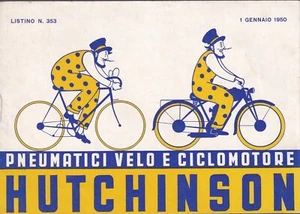 Catalogo Listino Hutchinson Pneumatici  Velo e Ciclomotore 1950   - Picture 1 of 3