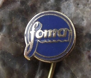 Antique FOMA Fotochema Czech Camera Film Photography Firm Pin Badge Blue - Picture 1 of 11