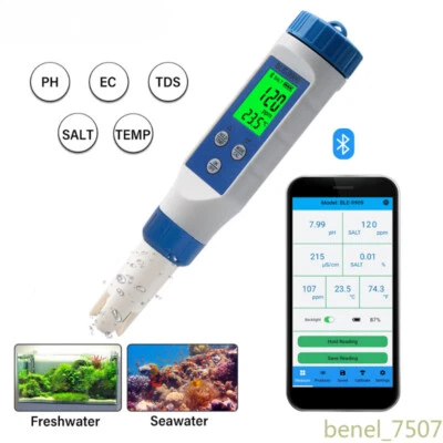 Digital Smart Bluetooth Seawater Salinity Meter Salt Tester Monitor - Image 1 of 4
