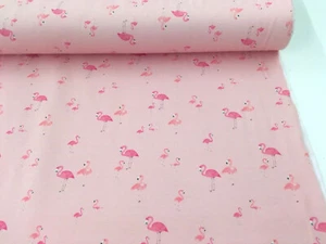 Jersey Flamingo Sommer rosa pink 0,5 x 145cm Baumwolle - Bild 1 von 2