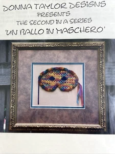 Donna Taylor Designs Needlepoint Pattern Mask Un Ballo in Maschero 2nd in Series - Picture 1 of 5