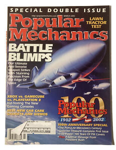 Popular Mechanics Magazine March 2002 Special 100th Anniv Dbl Issue Vol 179 No 3