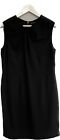 M&S Collection Black Crepe Twist Front Shift Dress UK 16 Versatile Exposed Zip