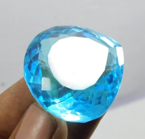 Acquamarina Blu Naturale 124,00 Ct Taglio Pera Bellissima Gemma Sciolta Certificata - Foto 1 di 5