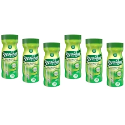 Paquete de 6 suplementos de fibra beneficiosa sin azúcar 38 porciones en polvo 5,4 OZ cada uno Foto 1 de 4