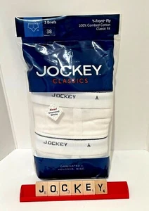 Slip JOCKEY taglia 38 3 pezzi vestibilità classica Y davanti 100% cotone pettinato bianco nuovo con scatola 2011 - Foto 1 di 5