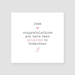 Personalised Godmother Promotion Card New Godmother Card from Goddaughter - Picture 1 of 5