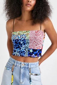 Desigual Women's Blouse Size L Cropped 22WWTKX3 - Picture 1 of 8