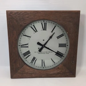 Vintage Original “The Standard Electric Time Co” Wood Gallery Wall Clock Antique - Bild 1 von 13