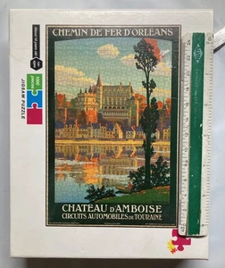 BEAUTIFUL LONG SHOT 1000 pc JIGSAW PUZZLE CHATEAU d'AMBOISE FRENCH TRAVEL POSTER - Picture 1 of 3