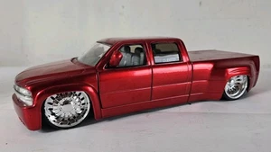 JADA DUB CITY 1999 CHEVY SILVERADO DOOLEY 1:24 Red Truck NICE Die Cast - Picture 1 of 11