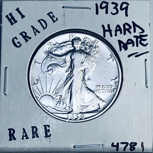 1939 LIBERTY WALKING SILVER HALF DOLLAR HI GRADE U.S. MINT RARE COIN 4781 - Picture 1 of 3