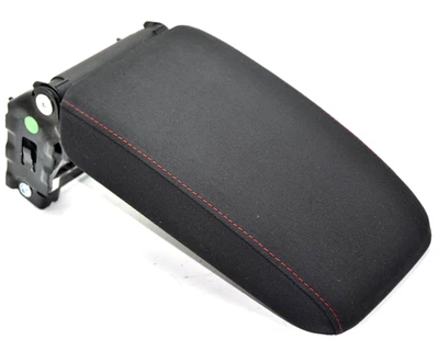 💎 2010-2014 Volkswagen Golf GTI Console Armrest Black Red Stitch Cloth OEM - Image 1 of 4