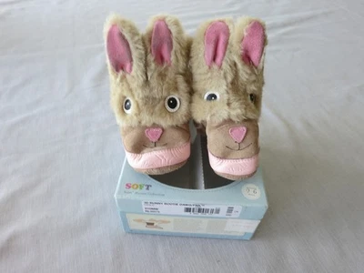 Robeez Soft Sole Girl's Booties, 3D Bunny Bootie Dawg/Pink, Size US S (0-6M) - Image 1 of 4