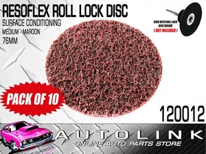 RESOFLEX 76mm ROLOC DISC MEDIUM MAROON GASKET REMOVER SURFACE CONDITIONING x10 - Picture 1 of 3