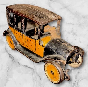 ARCADE HIERRO FUNDIDO AMARILLO TAXI CABINA CON CONDUCTOR 8" EE. UU. - Imagen 1 de 11