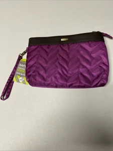 Travelon Diebstahlsicherung Clutch Handtasche Identitätsschutz Lila Neu mit Etikett H-1 - Bild 1 von 12