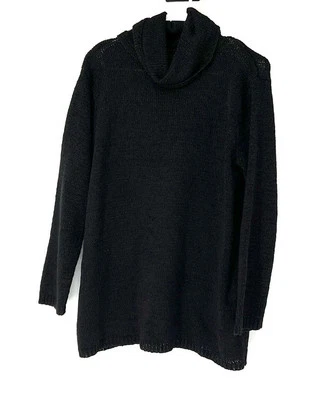 Sarah Spencer Usado en Excelente Condición Capucha Cuello Tejido Suéter Mujer’s Grande Negro Top Manga Larga Foto 1 de 4