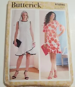 Butterick Pattern R10560 Bottom Ruffle Misses' Dress A5 Size 6 8 10 12 14 Uncut - Picture 1 of 7