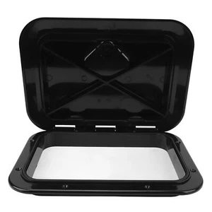 *´ Black Marine Boat Deck Hatch Black Rectangle 10‑5/8 X14‑3/4 Inch Boat Deck - Picture 1 of 12