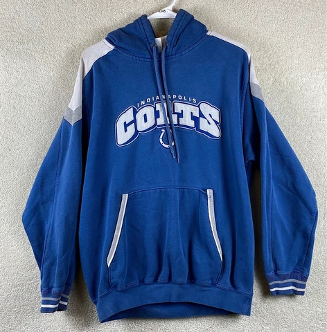 Indianapolis Colts Medium M Sweatshirt NFL Medium Adult Blue Hooded Sweatshirt Cover