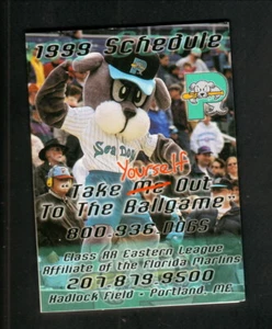 Portland Sea Dogs 1999 Pocket Schedule Coke Marlins Affiliate - Bild 1 von 2