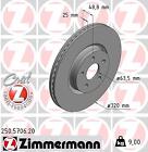 2X Zimmermann 250.5706.20 Brake Disc Pair Front Axle For Ford